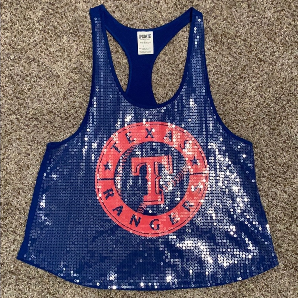 Victoria’s Secret PINK Texas Rangers sequin tank